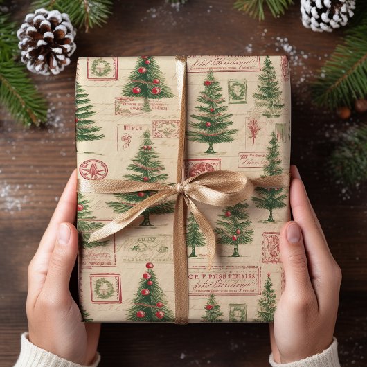 Papier Cadeau Enveloppe cadeau de Noël Vintage