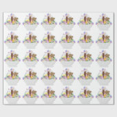 Papier Cadeau Enveloppe cadeau de Pâques / Animaux dans un panie (Plat)