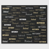 Papier Cadeau Enveloppe cadeau de retraite (Plat)