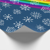 Papier Cadeau Enveloppe cadeau de vacances Snowflake avec arc-en (Coin)