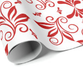Papier Cadeau Enveloppe cadeau design rouge et blanc (Coin rond)