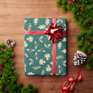 Papier Cadeau Enveloppe cadeau d'impression verte et or