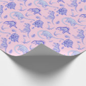 Papier Cadeau Enveloppe cadeau Dinosaur pour filles roses et vio (Coin)