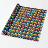 Papier Cadeau Enveloppe Cadeau Disco Pride Radiant (Déroulé)