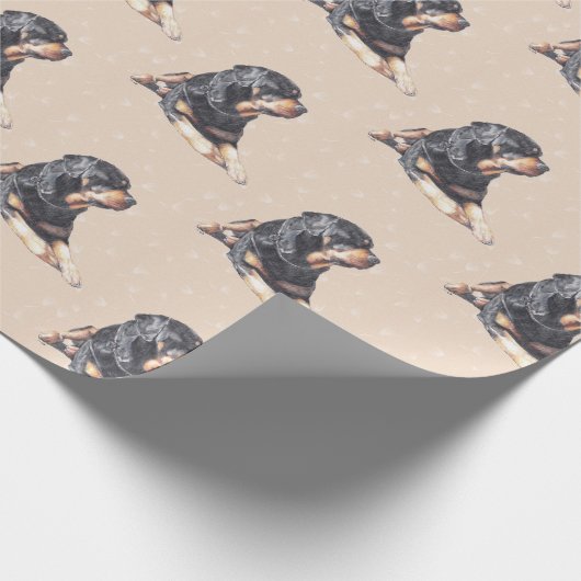 Papier Cadeau Enveloppe cadeau Dog Art Rottweiler (Coin)