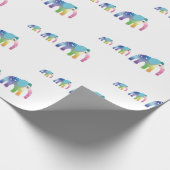 Papier Cadeau Enveloppe Cadeau Eléphant Arc-en-ciel pour enfants (Coin)