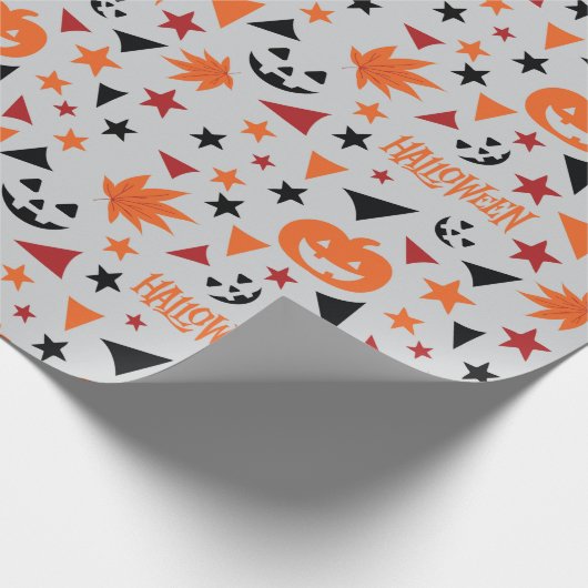 Papier Cadeau Enveloppe cadeau Feuille et Citrouille Halloween (Coin)