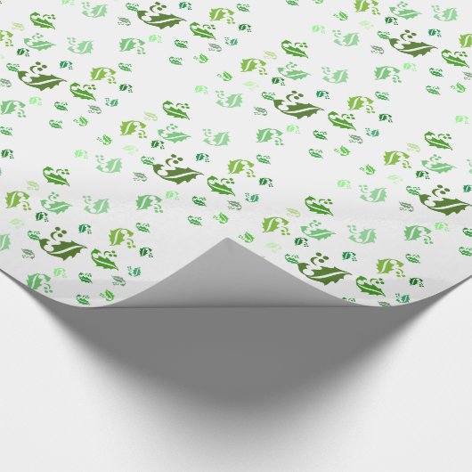 Papier Cadeau Enveloppe cadeau - Feuilles Holly Jumbled (Coin)