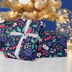 Papier Cadeau Enveloppe Cadeau Floral Jolly Holly