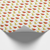 Papier Cadeau Enveloppe cadeau Floral Rouge et Jaune (Coin)