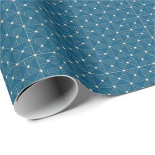 Papier Cadeau Enveloppe cadeau Géométrique turquoise bleu et cha