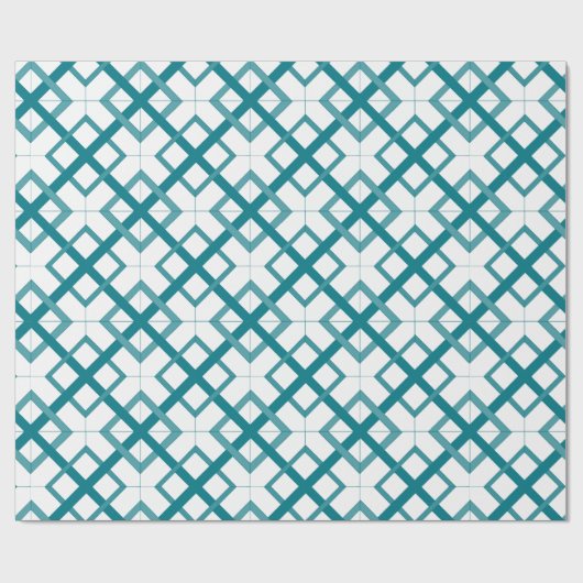 Papier Cadeau Enveloppe cadeau - Intersecter les Carrés en vert  (Plat)