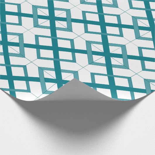 Papier Cadeau Enveloppe cadeau - Intersecter les Carrés en vert  (Coin)