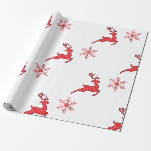 Papier Cadeau Enveloppe cadeau - Les rennes (Déroulé)