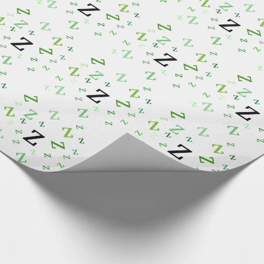 Papier Cadeau Enveloppe cadeau - Lettres mélangées en vert (Coin)