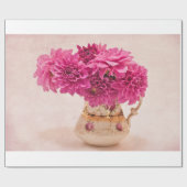Papier Cadeau Enveloppe cadeau Magenta Dahlias (Plat)