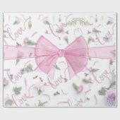 Papier Cadeau Enveloppe cadeau Mariage rose romantique (Plat)