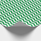 Papier Cadeau Enveloppe cadeau Motif Chevron vert et blanc (Coin)