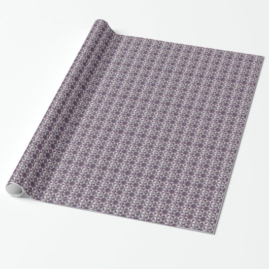 Papier Cadeau Enveloppe cadeau - Motif de courtepointe violet (Déroulé)