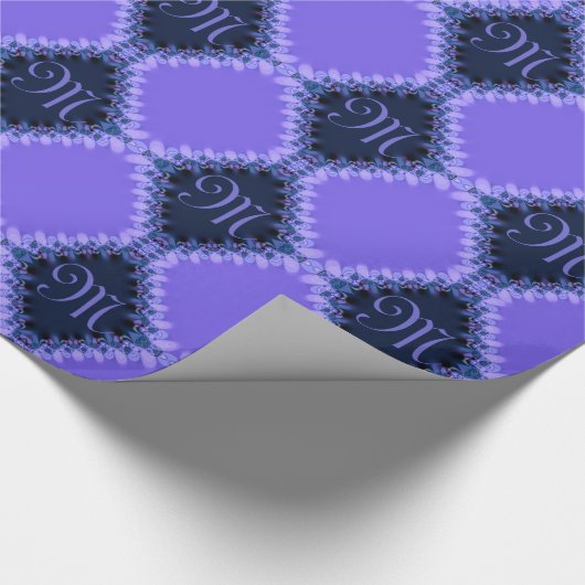 Papier Cadeau Enveloppe Cadeau Motif en dentelle violette Arlequ (Coin)