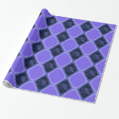 Papier Cadeau Enveloppe Cadeau Motif en dentelle violette Arlequ (Déroulé)