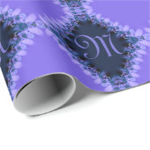 Papier Cadeau Enveloppe Cadeau Motif en dentelle violette Arlequ (Coin rond)
