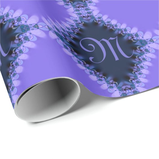 Papier Cadeau Enveloppe Cadeau Motif en dentelle violette Arlequ (Coin rond)