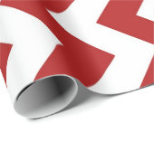 Papier Cadeau Enveloppe cadeau Motif en gras rouge et blanc Zigz (Coin rond)