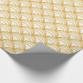 Papier Cadeau Enveloppe Cadeau Motif Gold Jaune Et Blanc Art Déc (Coin)