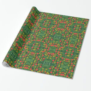 Papier Cadeau Enveloppe cadeau Motif miroir de fleurs de pays ve