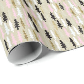 Papier Cadeau Enveloppe cadeau Motif Pink & Gold Christmas Tree (Coin rond)