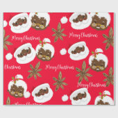 Papier Cadeau Enveloppe cadeau Mr & Mrs Santa Claus (Plat)