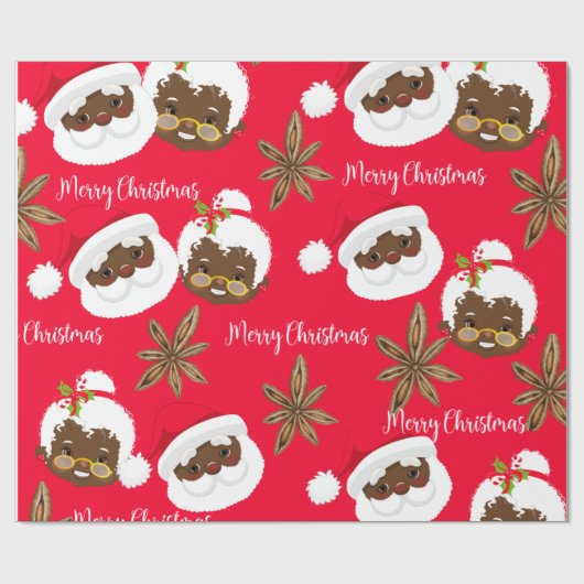 Papier Cadeau Enveloppe cadeau Mr & Mrs Santa Claus (Plat)