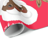 Papier Cadeau Enveloppe cadeau Mr & Mrs Santa Claus (Coin rond)