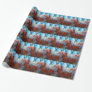 Papier Cadeau Enveloppe Cadeau "Père Noël Napping"