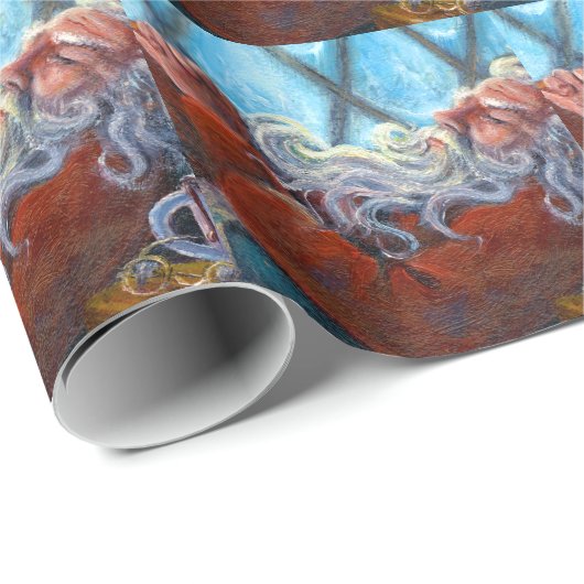 Papier Cadeau Enveloppe cadeau Père Noël Napping (Coin rond)