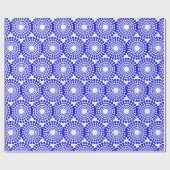 Papier Cadeau Enveloppe cadeau - Perles bleues en cercles (Plat)