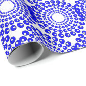 Papier Cadeau Enveloppe cadeau - Perles bleues en cercles (Coin rond)