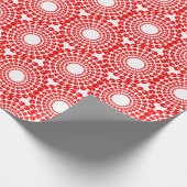 Papier Cadeau Enveloppe cadeau - Perles rouges en cercles (Coin)