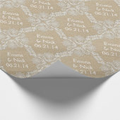 Papier Cadeau Enveloppe cadeau personnalisé Mariage Burlap & den (Coin)