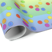 Papier Cadeau Enveloppe cadeau - Points colorés sur Arrière - pl (Coin rond)
