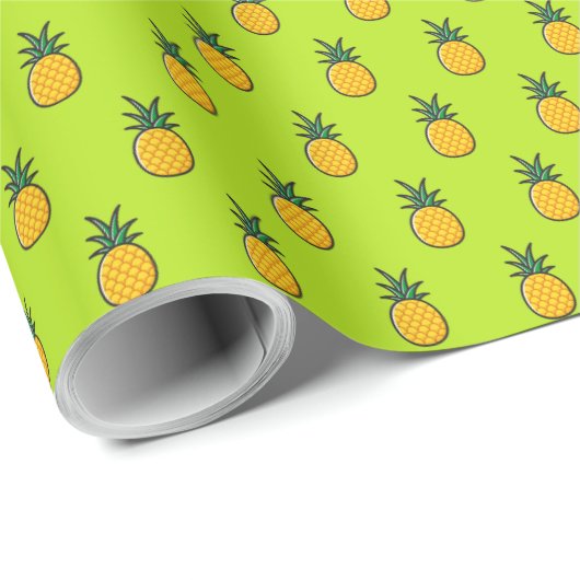 Papier Cadeau Enveloppe cadeau pour ananas Tropical Luau personn (Coin rond)