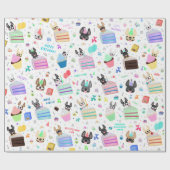 Papier Cadeau Enveloppe Cadeau pour l'anniversaire de Bulldog en (Plat)