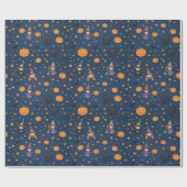 Papier Cadeau Enveloppe cadeau pour sorcière Citrouille Hallowee (Plat)