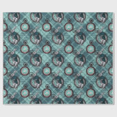 Papier Cadeau Enveloppe cadeau Rabbit blanc et Montre de poche (Plat)