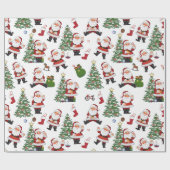 Papier Cadeau Enveloppe cadeau Retro Père Noël (Plat)