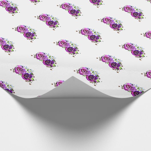 Papier Cadeau Enveloppe cadeau Rose violet (Coin)