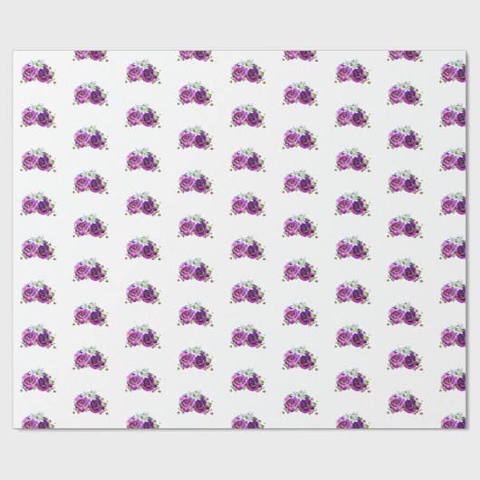 Papier Cadeau Enveloppe cadeau Rose violet (Plat)