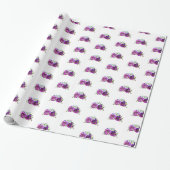 Papier Cadeau Enveloppe cadeau Rose violet (Déroulé)