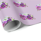 Papier Cadeau Enveloppe cadeau Rose violet (Coin rond)